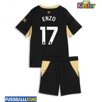 Manchester City Enzo Fernandez #17 Auswärts Trikotsatz Kinder 2026-27 Kurzarm (+ Kurze Hosen)